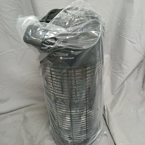 BLUMFELDT ELECTRIC PATIO HEATER – BLACK, CYLINDRICAL WITH GRILLE 