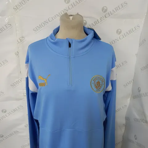 MANCHESTER CITY FC 1/4 ZIP TOP SIZE S