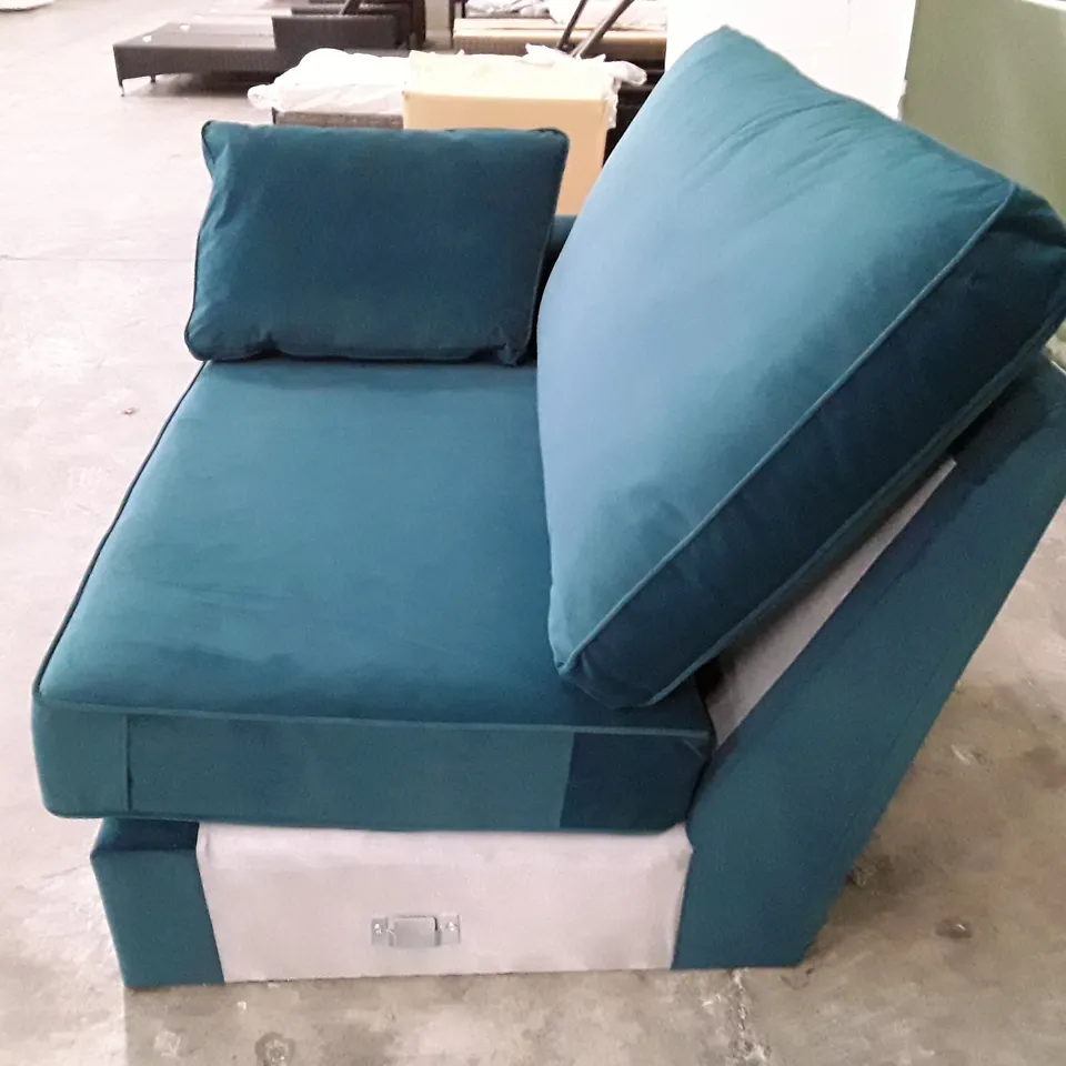 QUALITY DESIGNER STAMFORD SOFA LHF SECTION - TEAL FABRIC