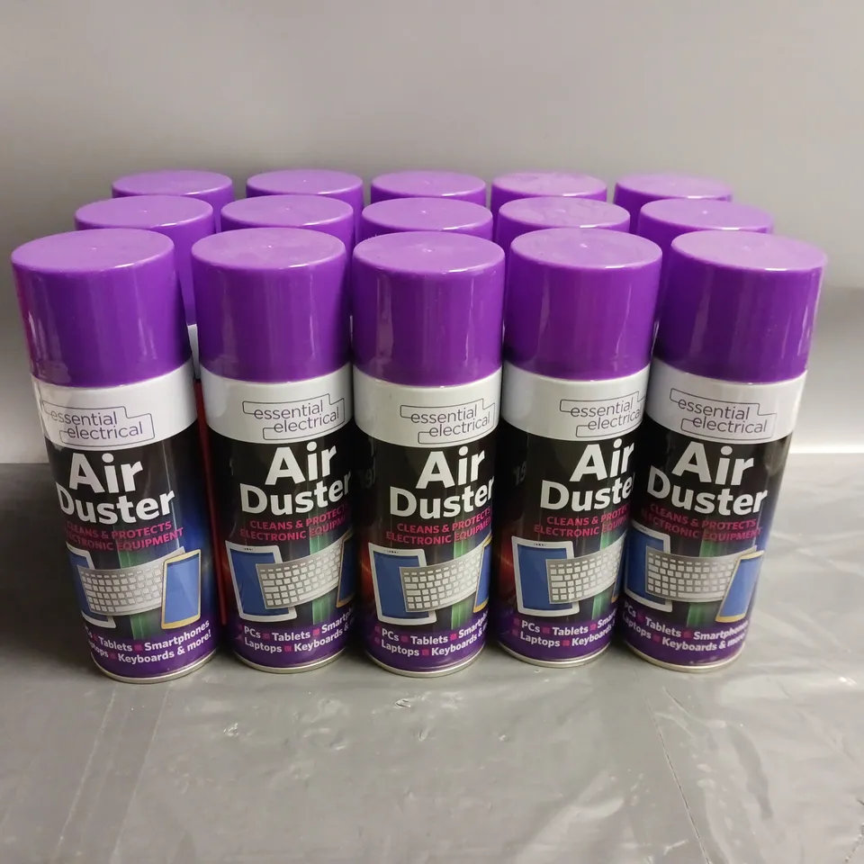 LOT OF APPROX. 15 ESSENTIAL ELECTRICAL AIR DUSTER CLEANING SPRAY