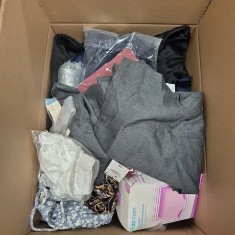 BOX OF APPROXIMATELY 24 ASSORTED CLOTHING TO INCLUDE: M&S CAP