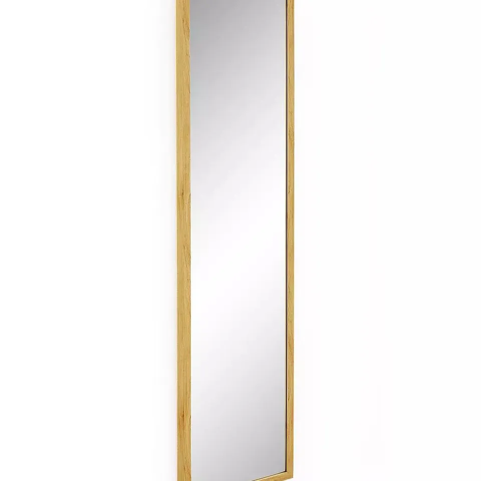 TALL RECTANGULAR MIRROR - NATURAL 125X33.5CM - COLLECTION ONLY