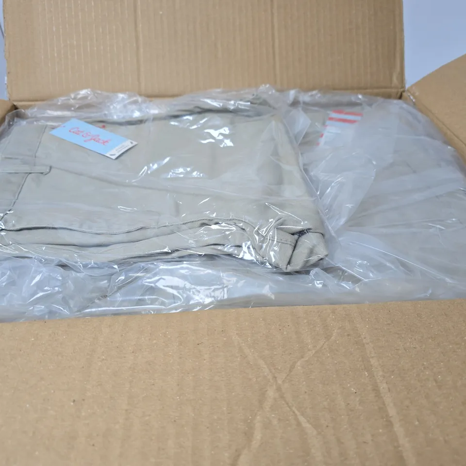BOX OF APPROXIMATELY 12 CAT & JACK VINTAGE KHAKI TROUSERS - SIZE 16 YEARS 