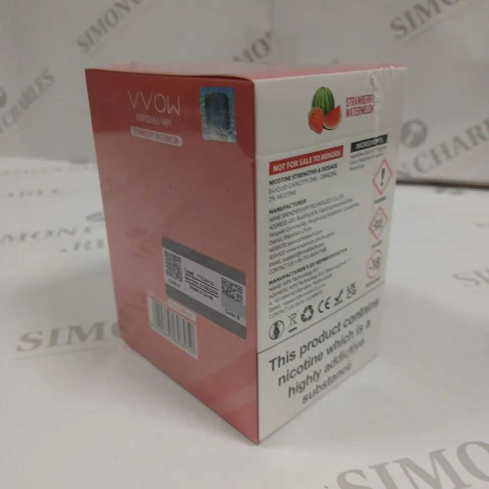 SEALED SMOK VVOW 10-PACK OF DISPOSABLE VAPES - STRAWBERRY WATERMELON