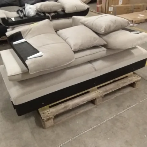 UNASSEMBLED LOREN 3 SEATER SOFA, CHAMPAGNE CLASSIC VELVET