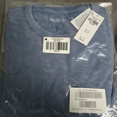 Abercrombie & Fitch T‑Shirt – Blue, Medium (Soft AF Collection)