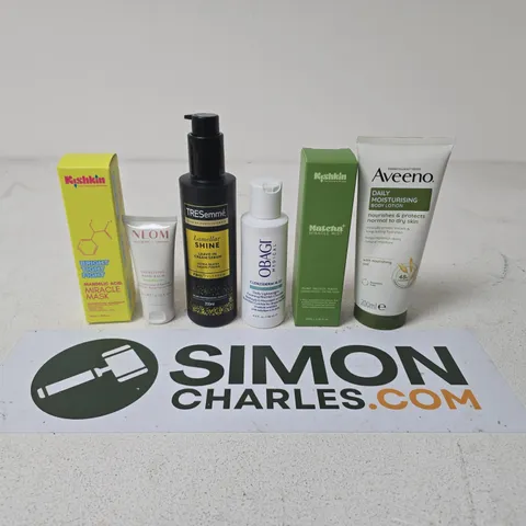 APPROXIMATEY 20 ASSORTED HEALTH AND BEAUTY PRODUCTS TO INCLUDE - AVEENO BODY LOTION - TRESEMME LEAVE IN SERUM AND NEOM ENERGISING HAND BALM