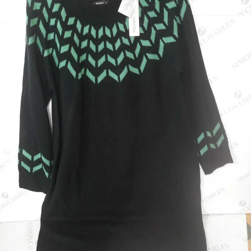 ROMAN CHEVRON KNITTED DRESS - 14