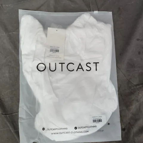 BAGGED OUTCAST KARANA TOP IN WHITE SIZE XS