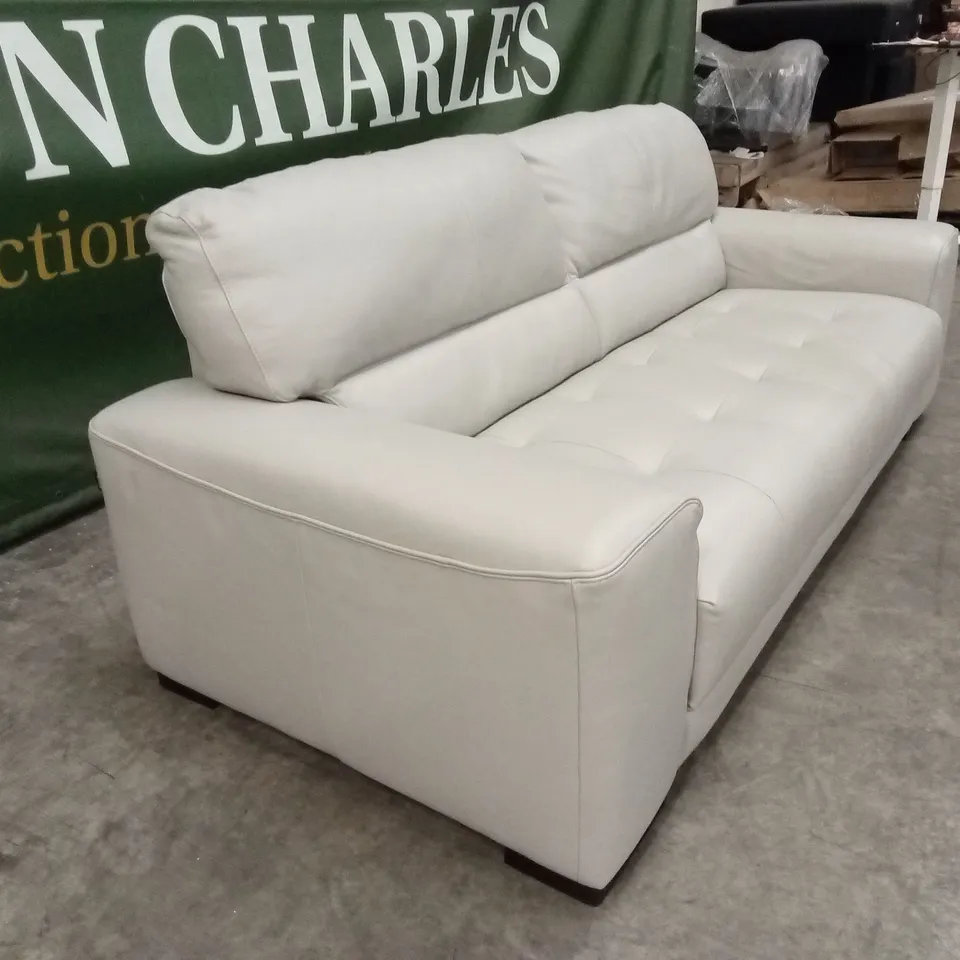 QUALITY DESIGNER ITALIAN MADE MARCOS 3 SEATER LEATHER SOFA