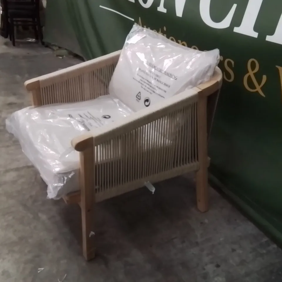 STYLISH MODERN GARDEN/PATIO CHAIR -NATURAL-