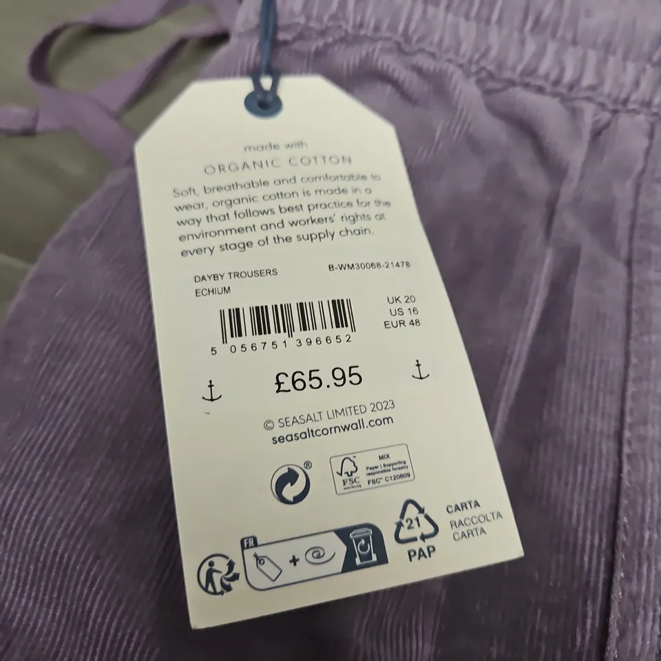 SEASALT CORNWALL DAYBY TROUSERS - SIZE 20