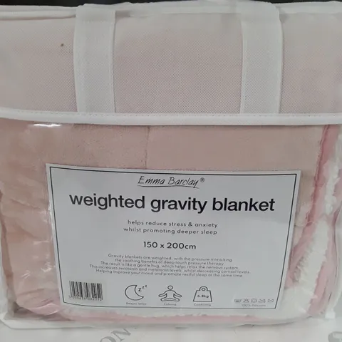 EMMA BARCLAY WEIGHTED GRAVITY BLANKET IN PINK - 150X200CM