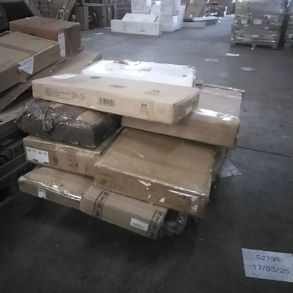 Pallet of assorted, incomplete Furniture parts and pieces