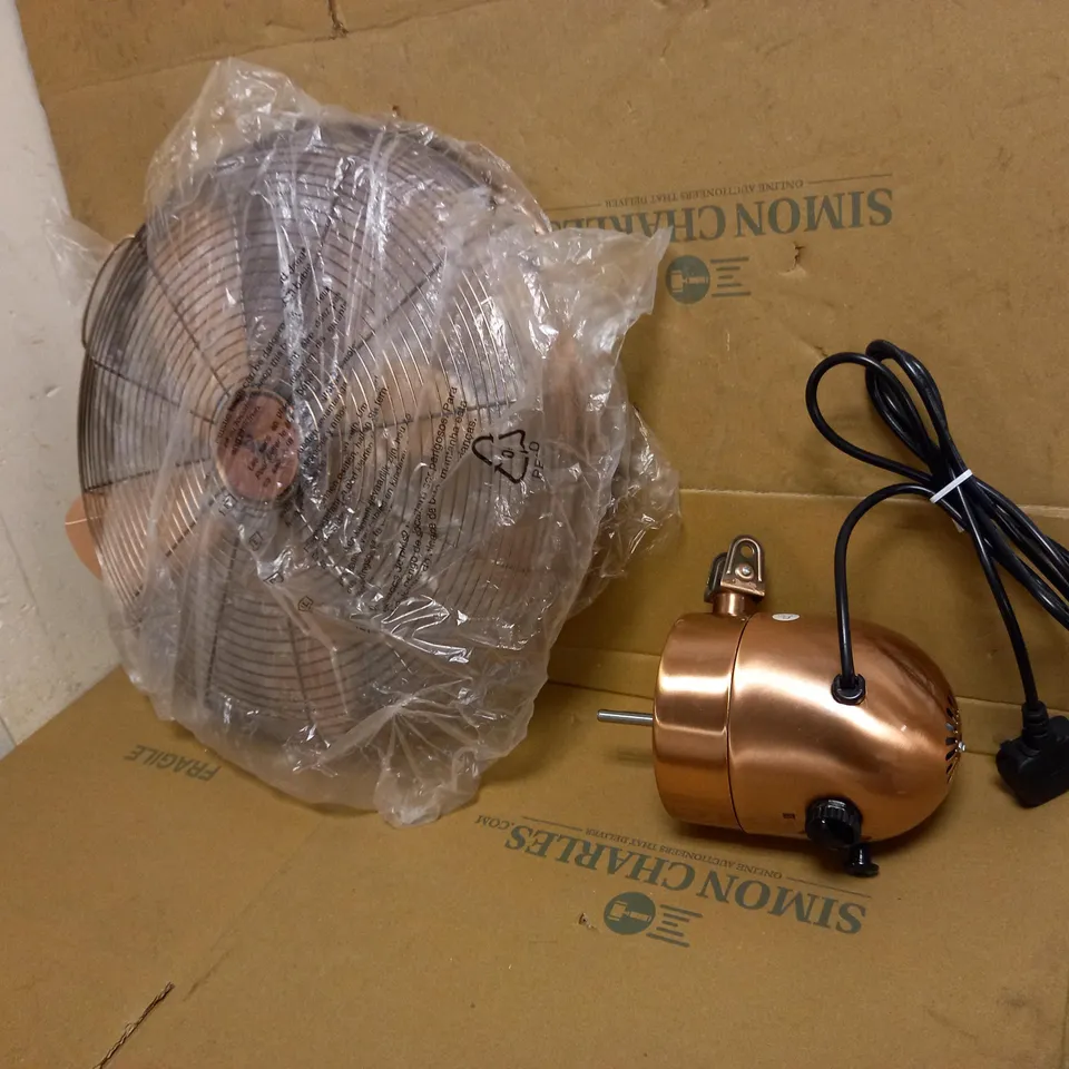 TOWER COPPER METAL PEDESTAL FAN 