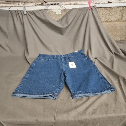 CALVIN KLEIN JEANS DENIM SHORTS – VIBRANT BLUE, UK 16