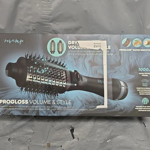 BOXED REVAMP PROFESSIONAL PROGLOSS VOLUME AND STYLE 1000W HOT BRUSH STYLER DR-2500-GB