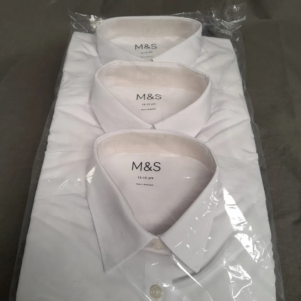 SEALED M&S WHITE SHIRT SET OF 5 - 12-13 YEARS