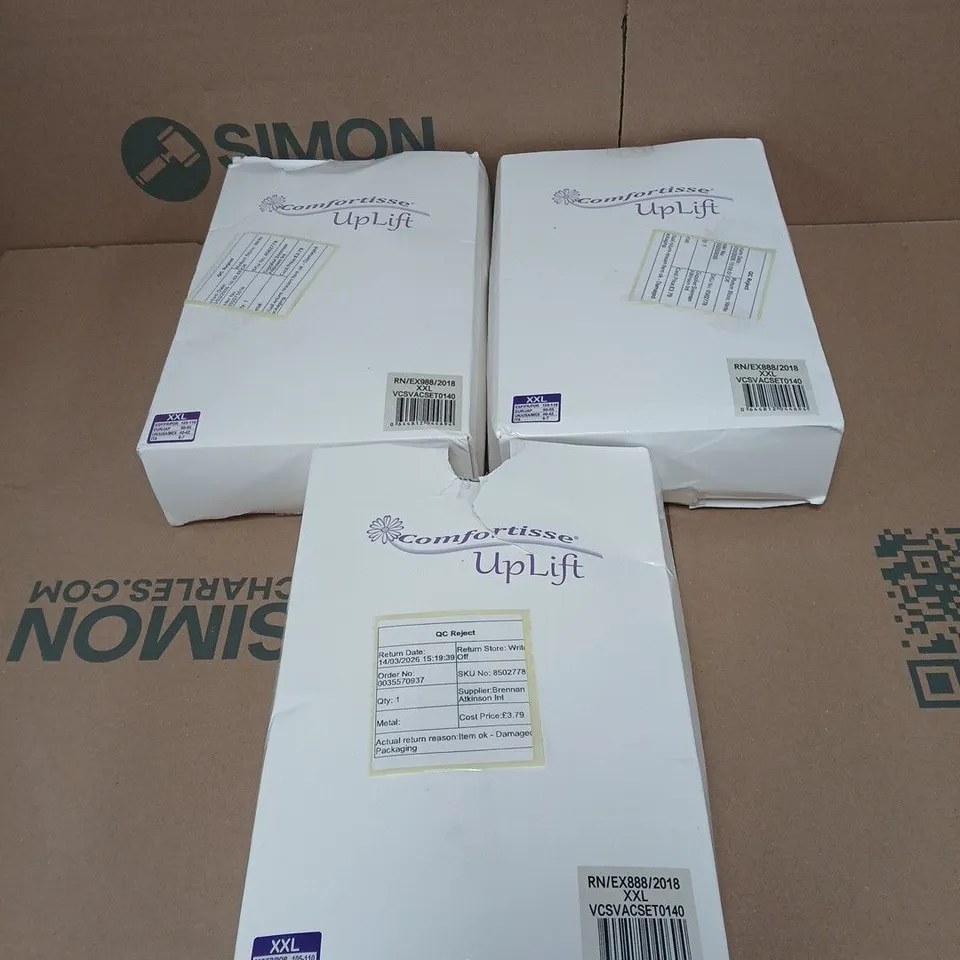 3 X 3 PACK COMFORTISSE PUSH UP BRA XXL