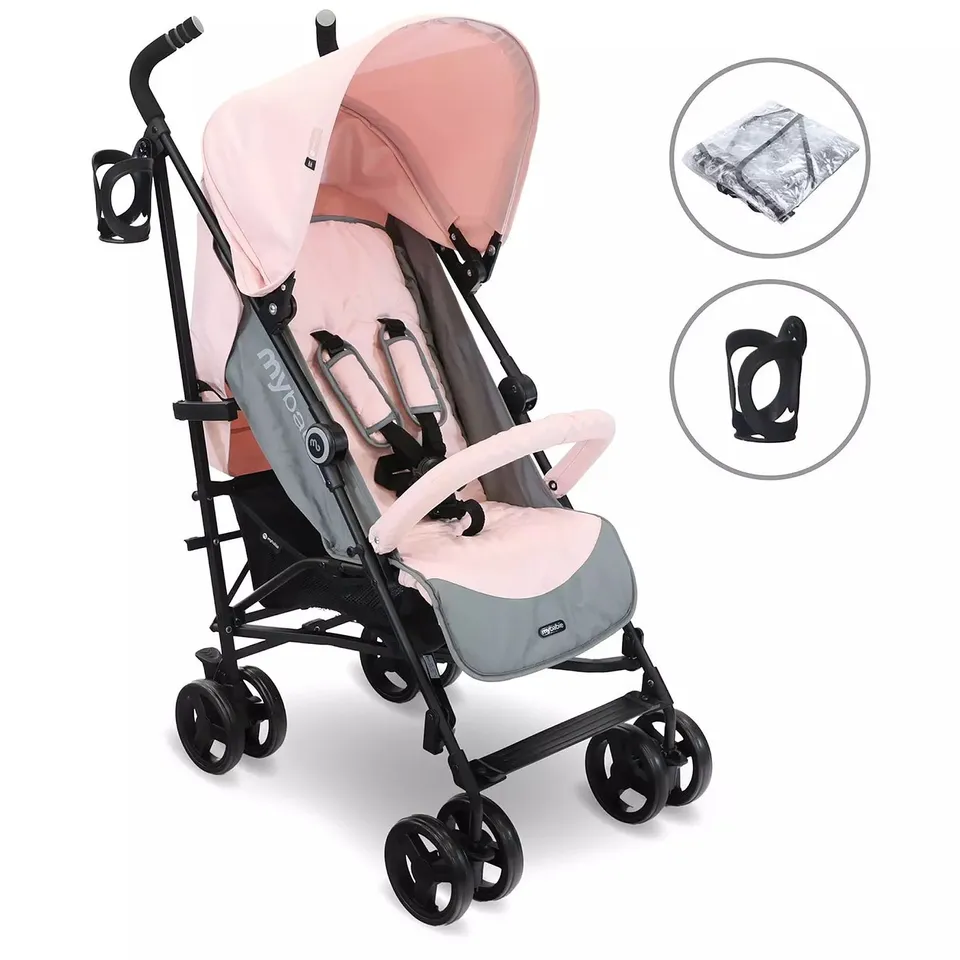 MY BABIIE MB02 PLUS PINK LIGHTWEIGHT STROLLER