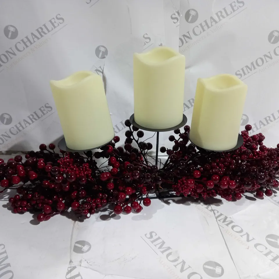 BOXED HOME REFLECTIONS MIXED BERRY CANDLE HOLDER 