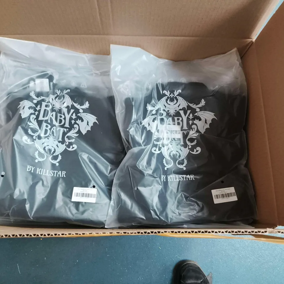 LOT OF APPROXIMATELY 35 BRAND NEW KILLSTAR MINI ASSASSINS CARDIGANS IN BLACK - UNCHECKED SIZES