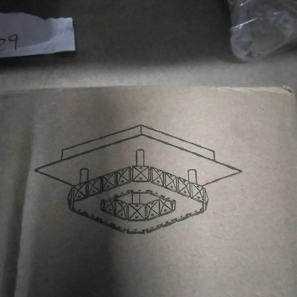 BAGGED TARREN GLASS LED FLUSH MOUNT