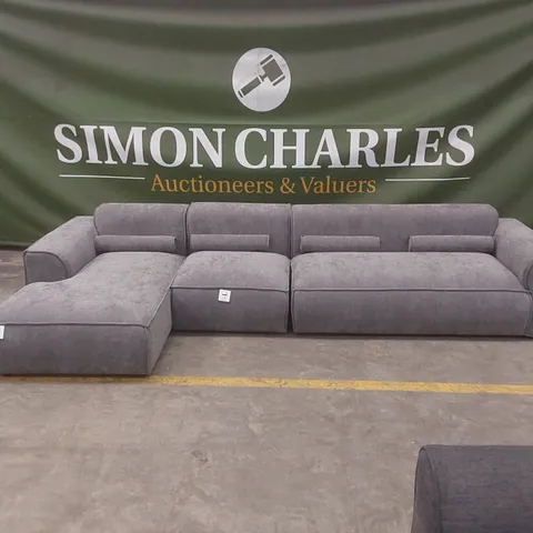 QUALITY DESIGNER FABRIC UPHOLSTERED FLEX FELIX 6 SEATER CORNER SOFA