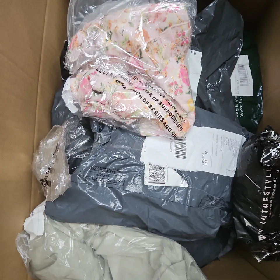 APPROXIMATELY 20 ASSORTED CLOTHING ITEMS IN VARIOUS STYLES AND SIZES 
