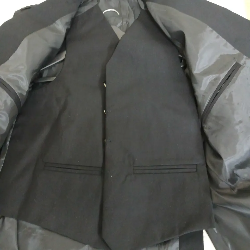 LADIES BLACK MILITARY STYLE BLAZER & MATHCHING WAISTCOAT SIZE 46