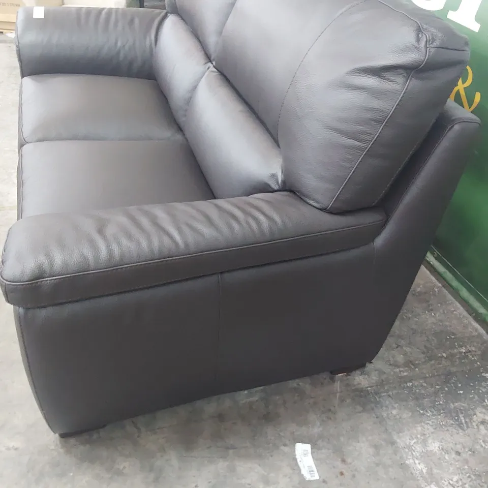 QUALITY ITALIAN DESIGNER VIRGILO POWER RECLINING TWO SEATER SOFA BROWN LEATHER