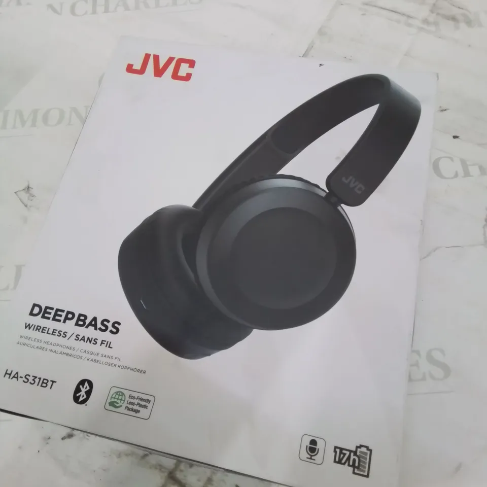 BOXED JVC DEEP BASE WIRELESS HEADPHONES 