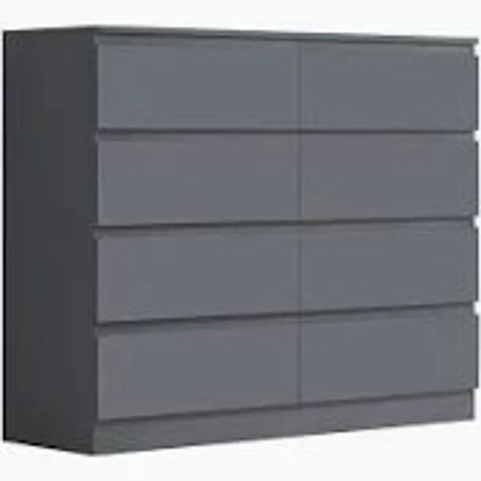 BOXED STORA 3+3 DRAWER CHEST - MATT DARK GREY (2 BOXES)