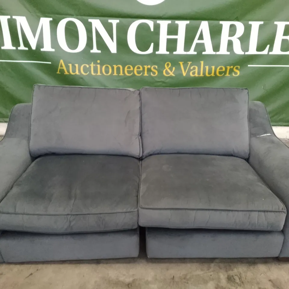 QUALITY DESIGNER THE LOUNGE CO. ISOBEL 3 SEATER DBL SOFA - CITY HALL FABRIC 