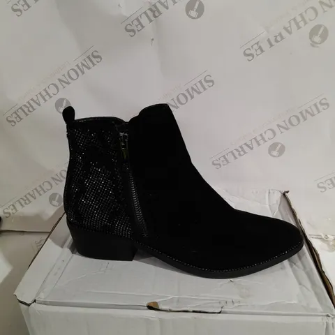 MODA IN PELLE KATREENA CRYSTAL ANKLE BOOTS, BLACK - SIZE 8