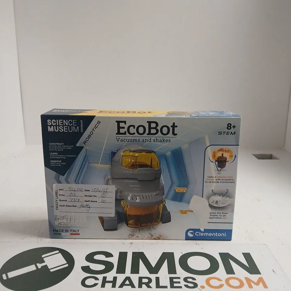 ECOBOT VACUUMS AND SHAKES STEM ROBOT KIT – CLEMENTONI