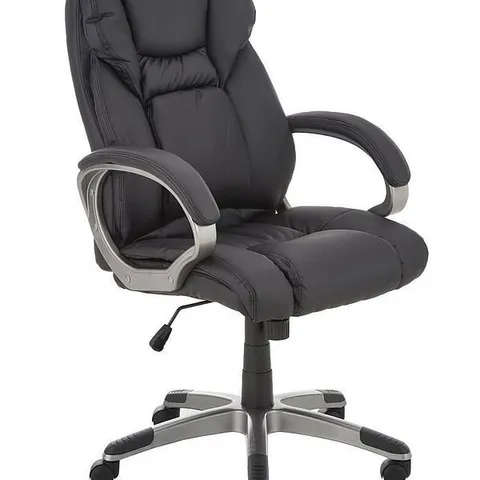 PU DIRECTORS OFFICE CHAIR - BLACK (COLLECTION ONLY)