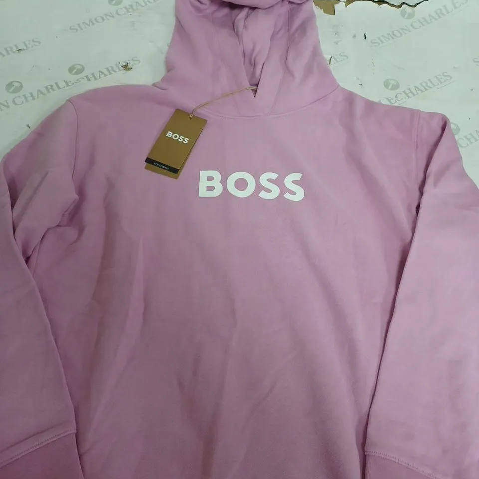 HUGO BOSS PINK HOODIE - SIZE UNSPECIFIED