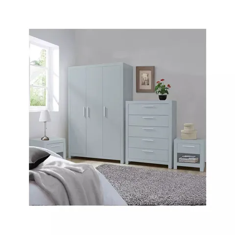 BRAND NEW BOXED RIO GREY BEDROOM SET (4 BOXES)