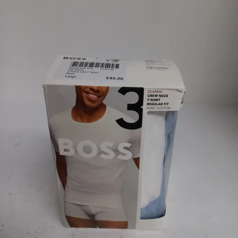 BOSS CLASSIC CREW NECK T-SHIRT β 3 PACK, MULTI, LARGE