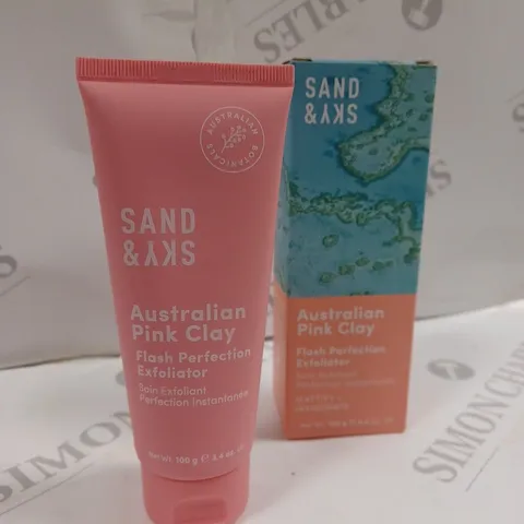 BOXED SAND & SKY AUSTRALIAN PINK CLAY FLASH PERFECTION EXFOLIATOR 100ML