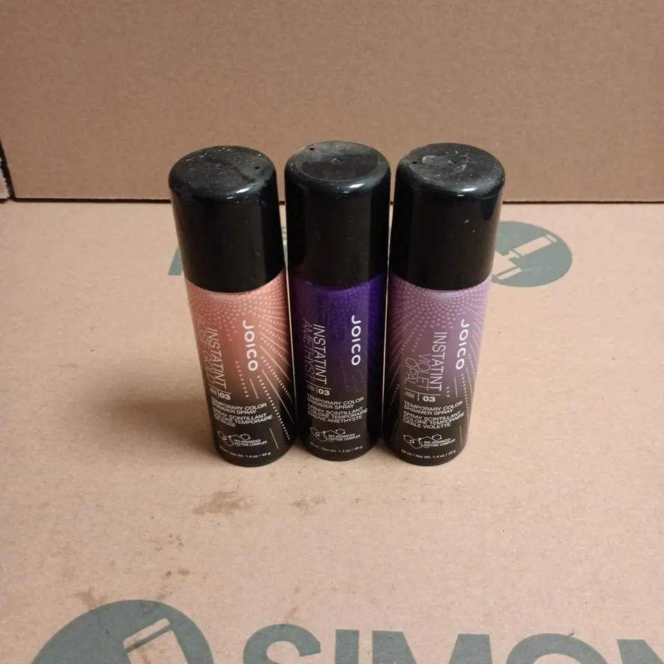 APPROXIMATELY 34 X ASSORTED JOICO HAIR CARE PRODUCTS TO INCLUDE INSTANT VIOLET OPAL/ROSE GOLD ETC