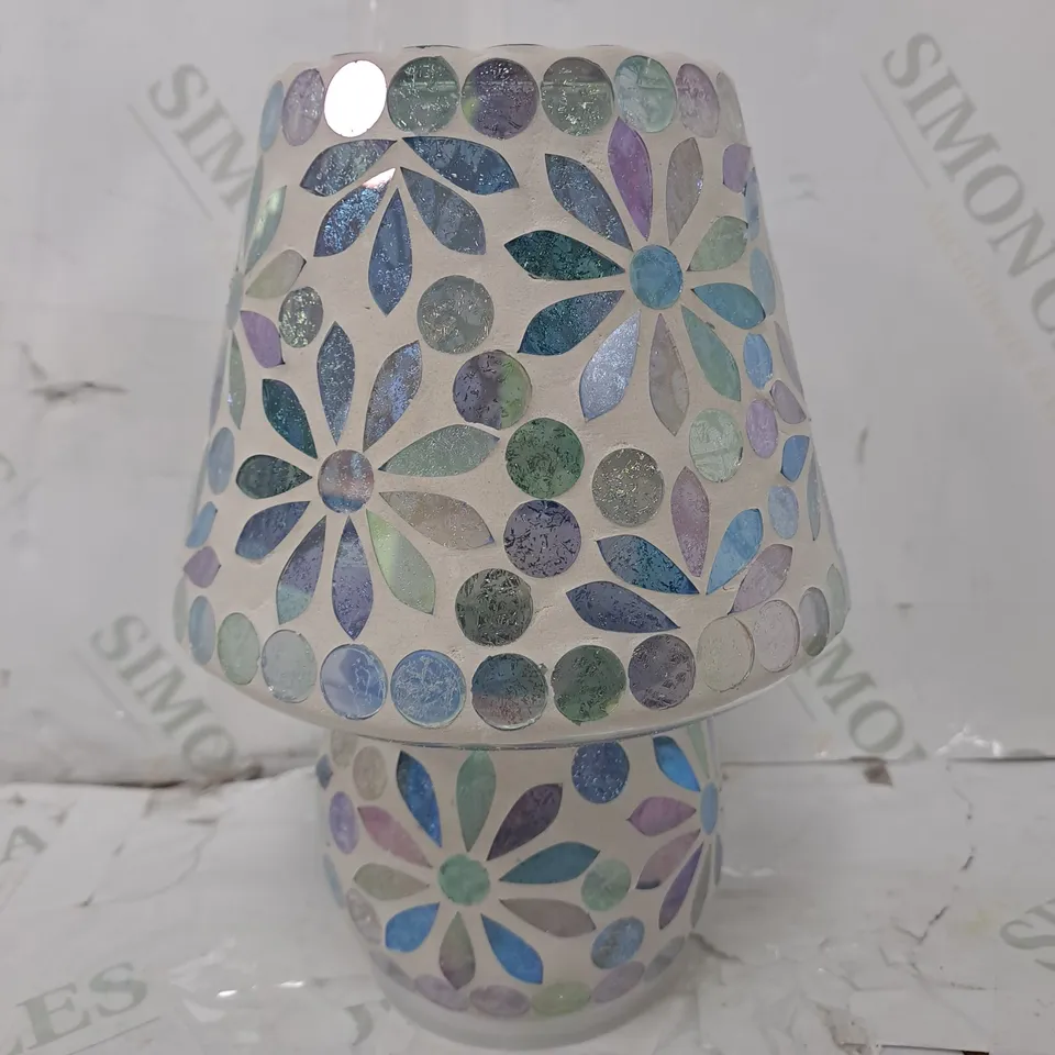 GARDEN REFLECTION MOSAIC FLOWER LED TABLE LAMP 