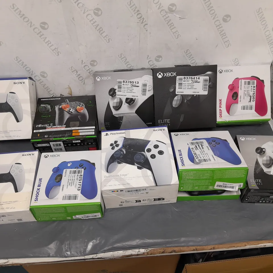10 ASSORTED GAMING CONTROLLERS TO INCLUDE PLAYSTATION AND XBOX 