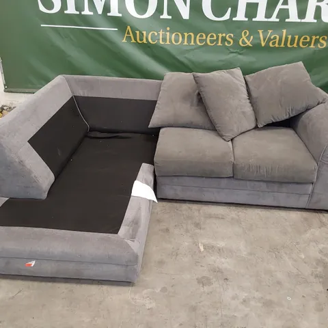 QUALITY DESIGNER CHAISE SOFA GREY FABRIC
