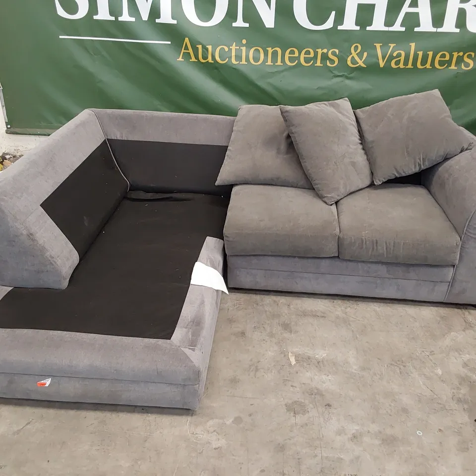 QUALITY DESIGNER CHAISE SOFA GREY FABRIC