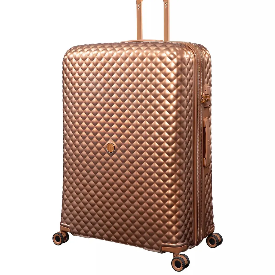 IT LUGGAGE GLITZY METALLIC COPPER X-LARGE SUITCASE 