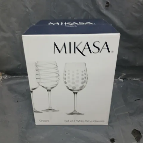 MIKASA CHEERS WHITE WINE GLASSES – SET OF 4