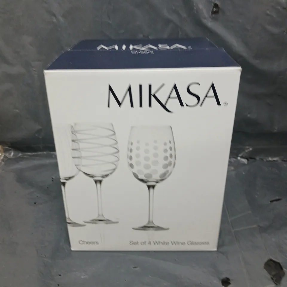 MIKASA CHEERS WHITE WINE GLASSES – SET OF 4