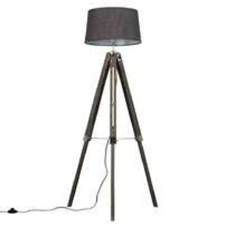 BOXED BANDON 152cm TRIPOD FLOOR LAMP BLACK SHADE